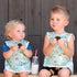 BapronBaby Cookies & Milk Bapron - No Neck Tie Safer Bib for Baby & Toddler (Soft Waterproof Stain Resistant; Machine