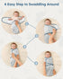 100% 3 Pack 0-3 Sailboat Unnivoll Baby Swaddles for Newborns Cotton Newborn Swaddle Sack Baby Swaddles Months Swaddle