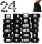 24Pcs Black Fridge Hematite Magnetic Stones Kit, DIY Irregular Polished Refrigerator Magnets for Home