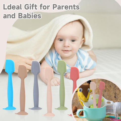 3 Pack babove Baby Diaper Cream Spatula Applicator Butt Paste Spatula Soft Silicone,Diaper Rash Cream Applicator, Baby