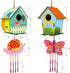 HOME COMPOSER 4 Pack 8-12 4-6 6-8 DIY Bird House Wind Chime Kits for Children to Build and Paint, Wooden Arts