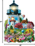 Bits and Pieces 750 Piece Jigsaw Puzzle for Adults, Lighthouse Garden by Artist Alan Giana, 20" x 27"