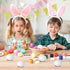 sportsvoutdoors 6pcs Set,Children Wooden Fake Eggs, White Wooden Easter Eggs, DIY Kitchen Pretend Play Food Kitchen
