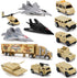 12 PCS Military Plastic Army Men Vehicles Toy Playset, Includes Stealth Bomber, Tanks, Helicopter