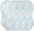 decor gift 4 Pack 22x11in Cotton Muslin Burp Cloths Soft Touch Cartoon Cute Blue Elephants Baby Feeding Cloth