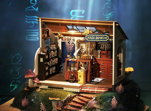 Rolife DIY Miniature Dollhouse Room Kit - Magic Potion Store Diorama Kit DIY Crafts Hobbies for Women/Men Gifts