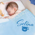 Individz Newborn(35" 35") Personalized Baby Blanket with Name, Custom Flannel Blankets, Customized Receiving Blanket