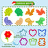 Jaeespon Set 3+ Dough Tools Play for Kids-Dough Accessories Molds Dinosaur Fruit Roller Cutter Scissor and Storage Box