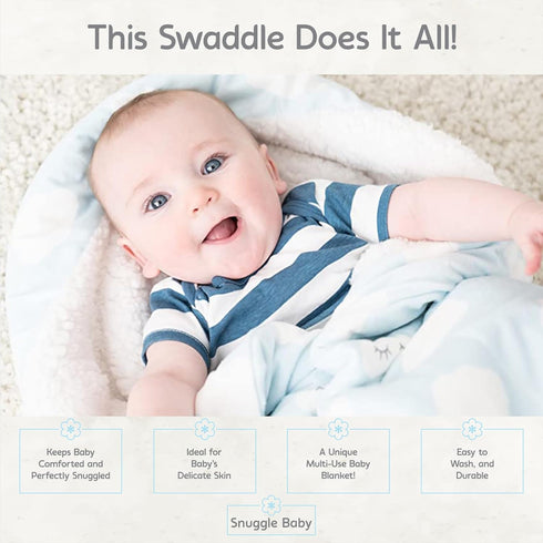 The Swaddle Blanket - White Dots Sleep Sack for Baby Boy & Girl (0-3 Months)