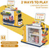 POFJOEQ Playset 48PCS 3+ (668-125) Cash Register for Kids - Pretend Play Money, Calculator, Scanner, Credit Card