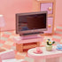 2 Pieces Miniature TV Dollhouse Television with Remote Control, 1:12 Scale Mini Furniture Model Decoration Accessories