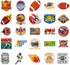 50 Pcs Stickers for Football, Colorful Aesthetic Vinyl/PVC Waterproof Rugby Decals for Water Bottle, Laptop, Skateboard