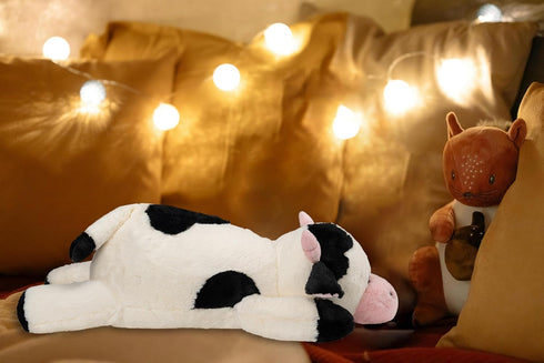 Crillop 25.6 inches, 5 lbs, Weighted Plush Cow Stuffed Animal, Soft Plushie for Kids and Adults (Cow Large)
