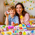 Phaorui 318 100 sets Pcs bulk Easter Egg with toys filled inside for kids, plastic Easter egg stuffed with toys self