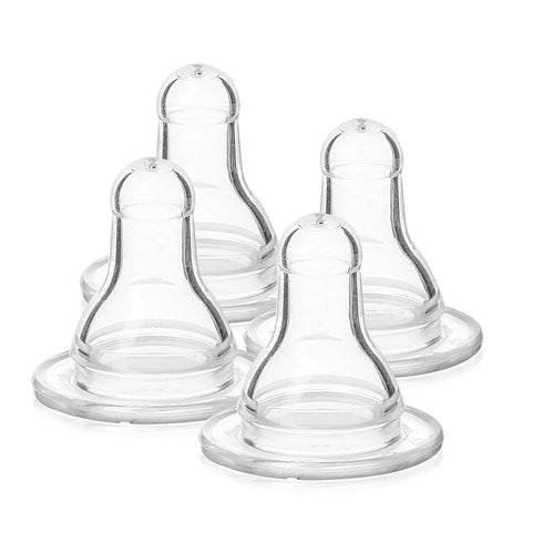 Evenflo Classic Silicone Nipple, Slow Flow, 4 Pack