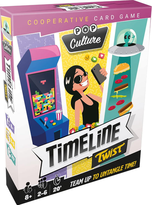 Zygomatic Timeline Twist - Pop Culture Edition Trivia Game, Fun Family Game for Kids and Adults, Ages 8+, 2-6 Players