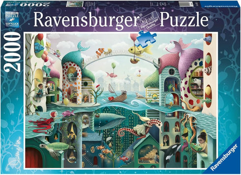 Ravensburger If Fish Could Walk 2000 Piece Jigsaw Puzzle - Unique Artisan Design, Engaging Family Activity