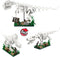 AibangBuildzy 3 in 1 Dinosaur Skeleton Building Blocks, 447PCS T REX, Triceratops &