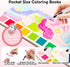 Set, Watercolor Painting Coloring Books Pocket Watercolor Paint Bookmarks, Mess Free Paint with Water Travel Class