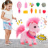 Ylpaprm Pink Walking Pony Set Interactive Talking Singing Dancing Horse Walk Along with