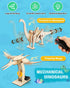 Poraxy 4 in 1 Dinosaur STEM Kits for Kids Ages 8-10, Educational Science Building Projects, 3D Wooden Puzzles Gift for