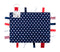Baby Sensory Security & Teething Closed Ribbon Tag Lovey Blanket, 14”X18” American Flag
