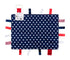 Baby Sensory Security & Teething Closed Ribbon Tag Lovey Blanket, 14”X18” American Flag