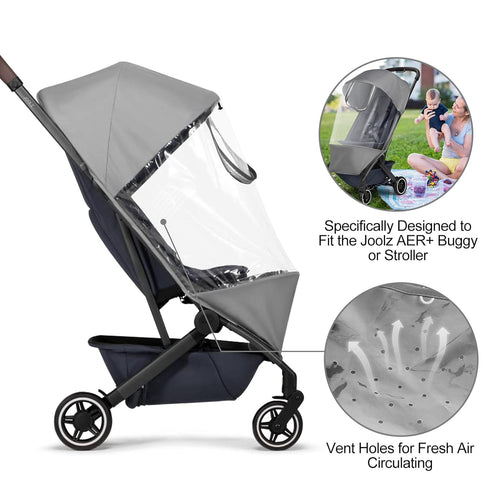 GOCKUAP Rain Cover for Joolz AER+ Stroller, Windproof & Waterproof Stroller Weather Shield Accessory, All-Season Baby