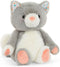 B. toys – 12-Inch Plush Cat, Stuffed Animal, Super Soft Kitten, Gray & White, Washable, Baby, Toddler, Kids