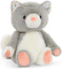 B. toys – 12-Inch Plush Cat, Stuffed Animal, Super Soft Kitten, Gray & White, Washable, Baby, Toddler, Kids