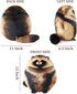 Sew Butiful 10" Raccoon Plush, Raccoon Stuffed Animal, Cute Plushies for Girls, Soft Plush Pillow, Kitten Throw Pillow