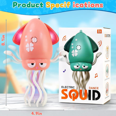12-18 Tummy 1 2 3 4 5 6 LZZAPJ Electric Dancing Octopus Light Music Suitable for Months Old Baby Toys, Kid Crawling