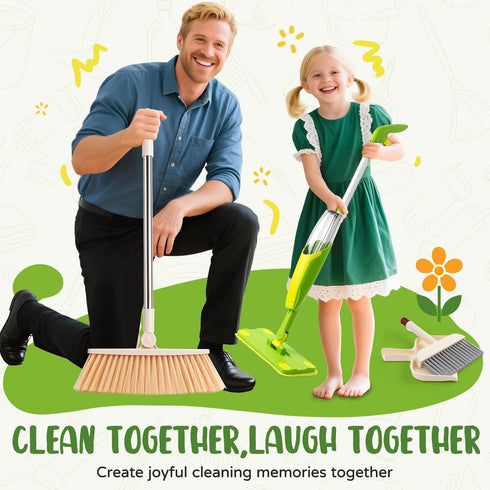 Set,Mini Set 3+ Kids Cleaning Toy Spray Mop Montessori Toys Pretend Play Cleaning Tool for Toddlers with Spray Mop