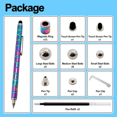 JYlanglin Magnetic Fidget Toy Pen - Christmas gifts for teensStocking stuffersDecompression Gift for Teenagers & Kids