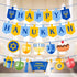 Happy Hanukkah Decorations Paper Banners, Holiday Chanukah Party Supplies