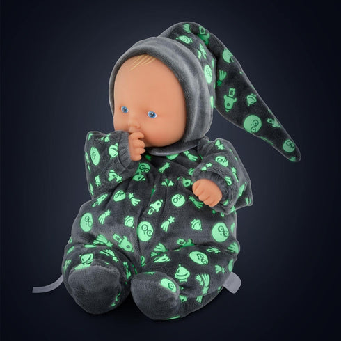 Corolle Mon Doudou Babipouce Glow in The Dark Baby Doll - Extra Soft 11" Cuddly Doll with Vanilla Scent, Washable