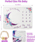 51"x40" Baby Monthly Milestone Blanket, Newborns Month Blanket Gift for Baby Shower, Soft Plush Photo Prop Blanket