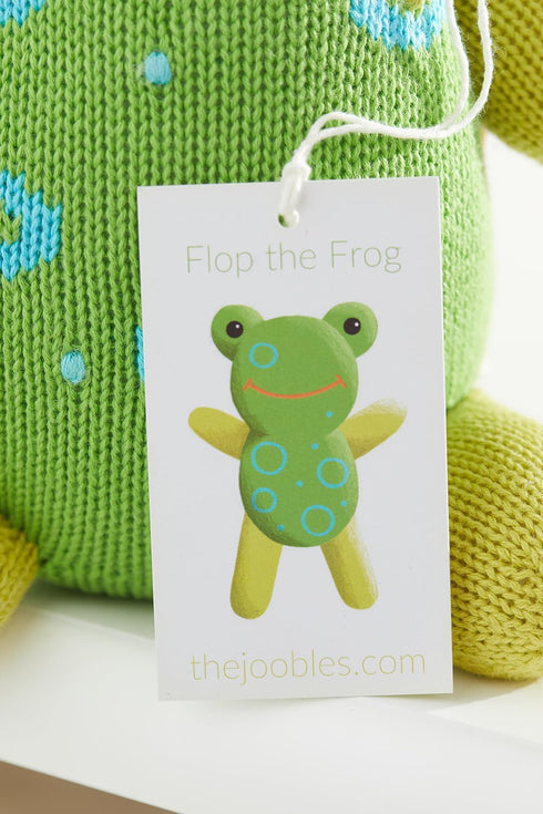 Fair Trade Organic Stuffed Animal - Flop The Frog for Cuddly Comfort