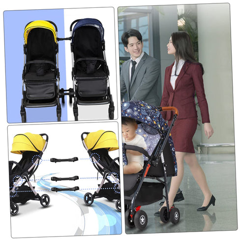 2pcs Stroller Connector, Stroller Wagon Outdoor Pram Connector, Dual Stroller Pram Connector for Twin Toddler Component