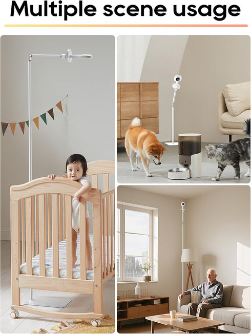 SAPESEHE Floor Stand Suitable for Nanit Baby Monitor, Holder Mount with Adjustable Height and Stable Base (Camera not