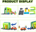 Car Wash Station Playset Toy for Wooden Train Track, Creative Pretend Play Toy Vehicles Accessory for Toddlers