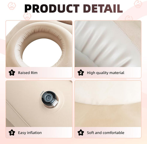 Swimming Inflatable Pregnancy Pillow, Pregnant Woman's Abdominal Hole Full Body Inflatable Bed Abdominal Mattress