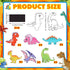 Gemscream 30 3.15 Inches Pcs Dinosaur Painting Crafts Kit for Kids Magnets Color Your Own Dinosaur Cutouts Party Favors