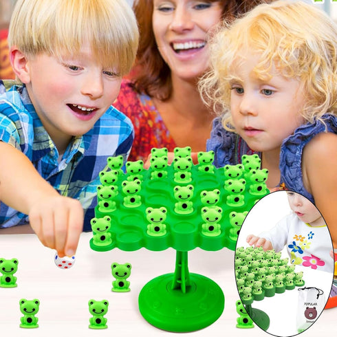Frog Balance Game, Two-Player Balanced Tree Board Game, Montessori Educational Toys for Boys and Girls