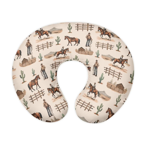Cow Boy Nursing Pillow Cover for Baby Boys Breastfeeding Pillow Slipcover with
