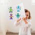 Create-Your-Own-Sticker, 32 Sticker Sheets for Kids, Robot Stickers, Educational Party Favors, Birthday Party