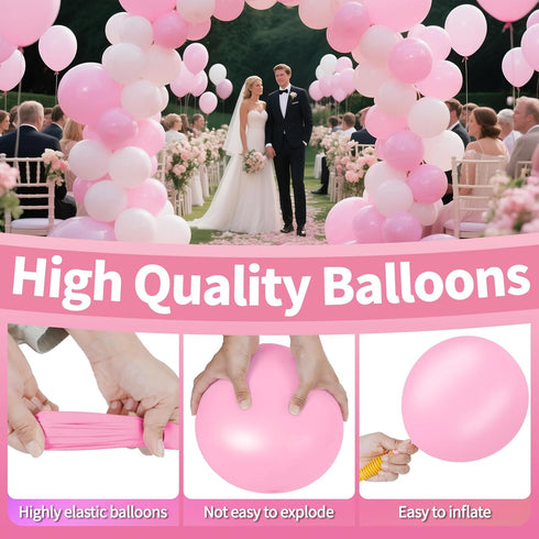 111Pcs 18 12 5 Inch KAWKALSH Light Pink Balloon Arch Kit Latex Party Balloons Garland for Birthday Baby Shower Wedding