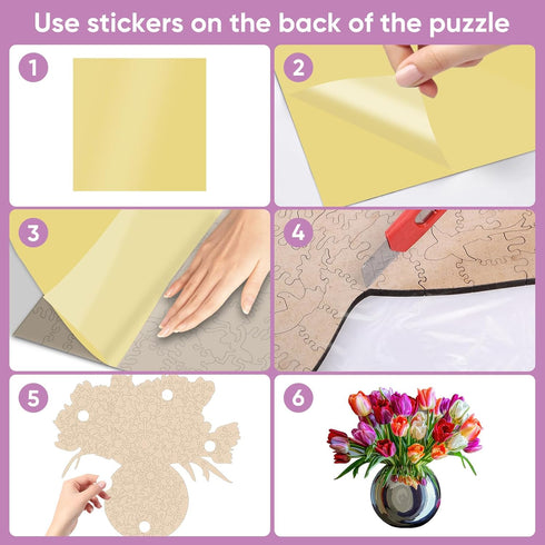 5MM 500 (18.7"*16.7") Ruikiyart Wooden Puzzles for Adults, Pieces Flower Mother's Day Puzzles, Floral Wood Jigsaw