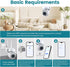 PBSEV 1080P Setup, Security Camera Indoor Wired, Pan/Tilt Control, Two-Way Audio, Clear Night Vision, Easy SD/Cloud