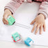 Miseyo Dashed Handwriting Lines Practice Roller Stamp, Self-Inking Mint Green Line Rolling Stamps for Kids